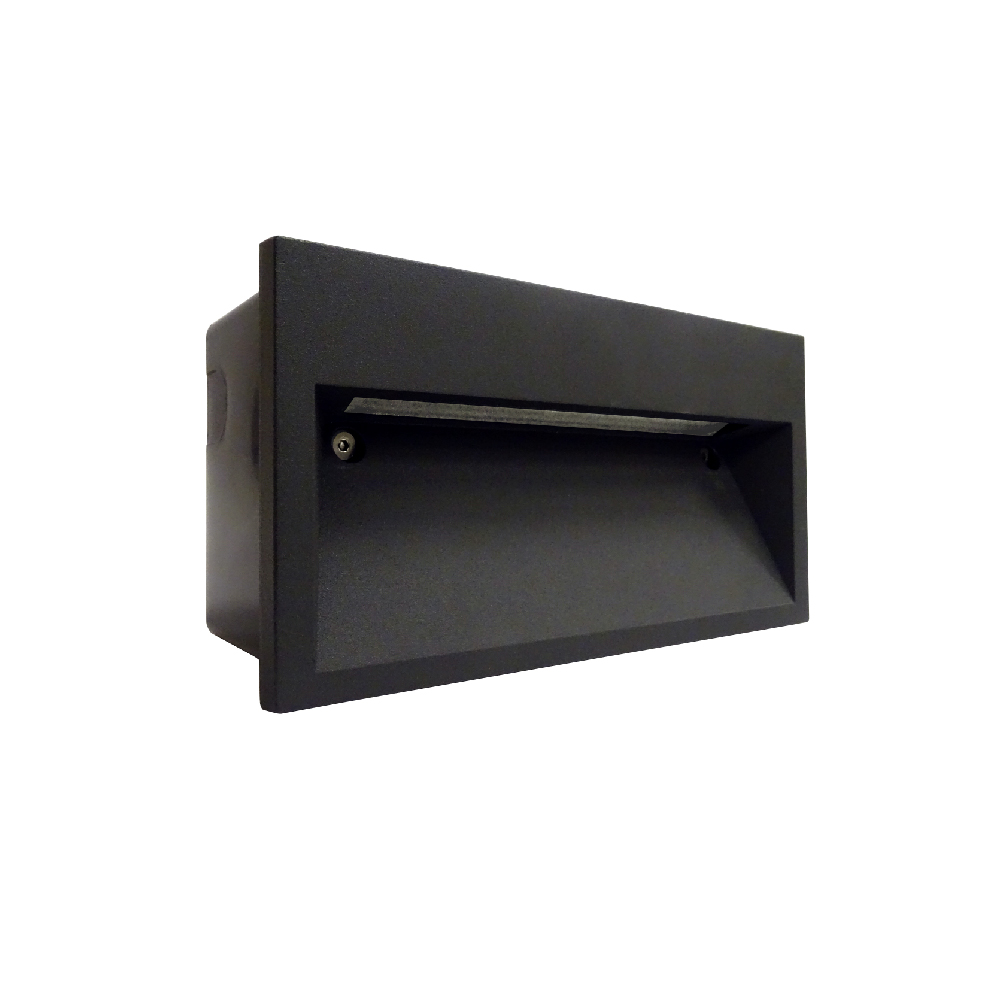 Foco LED Emb Muro L/indir Gris 10W 3K IP65 204x106x65mm 11527025 — Darlux — Darlux