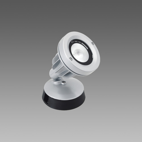 Foco Ext LED 6W GU10 600lm 3K IP65 S/p Circular Plata 431802-00 — Disano — Disano
