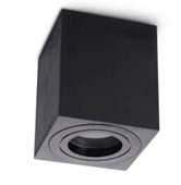 Foco Sobrepuesto Cuadrado GU-10 IP44 Negro 85x85x95mm 1278710625 — Darlux — Darlux