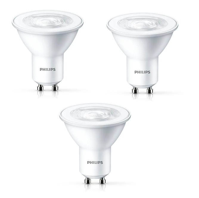 Pack X3 Amp LED GU10 Ecohome 3.8W (50W) 229526607 — Philips — Philips