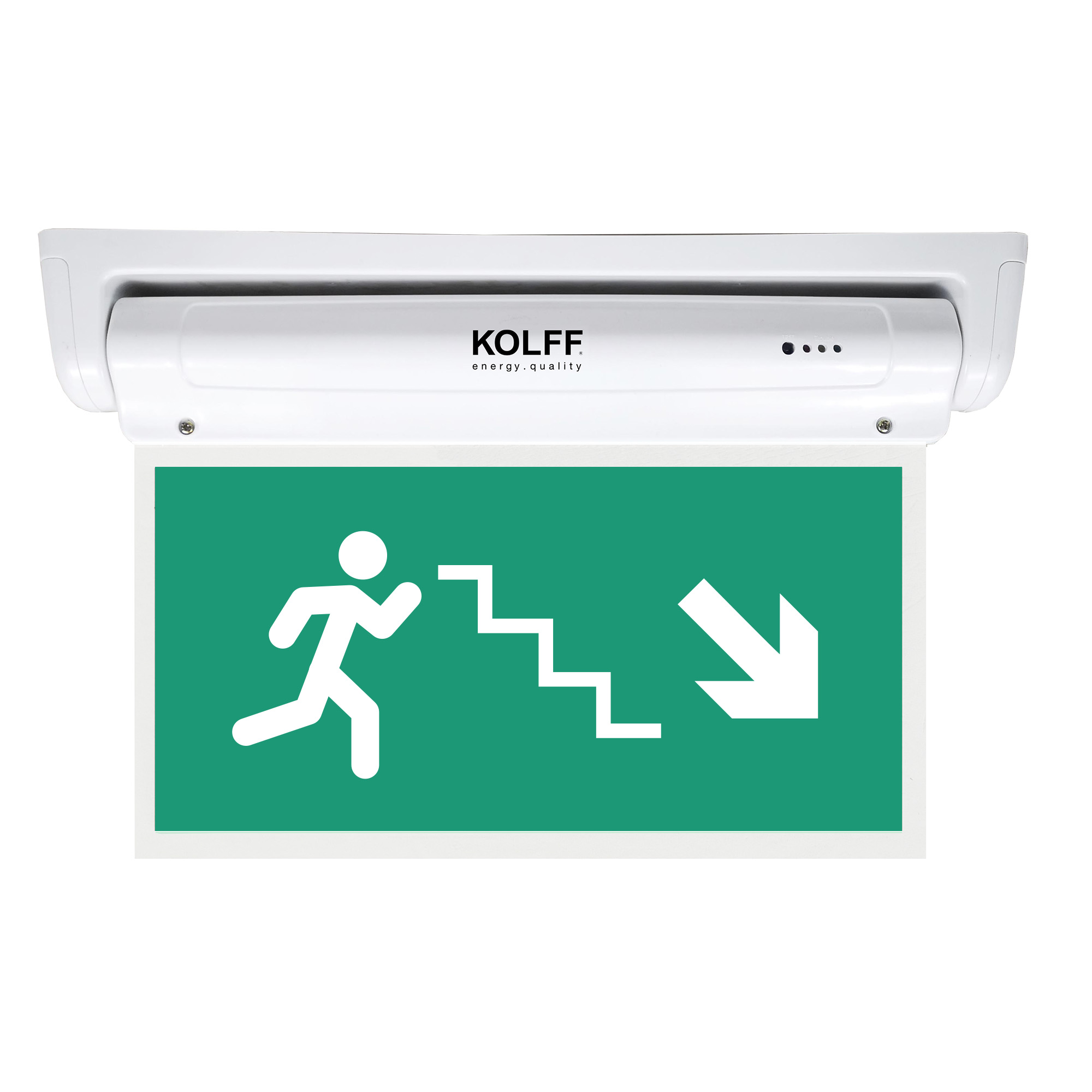 Equipo LED 3HR 220V C/GRAFICA FV/LB HOMBRE FLECHA ESC.DESCENDENTE IP43 SESE0059 +SEIA0117 Kolff — Kolff