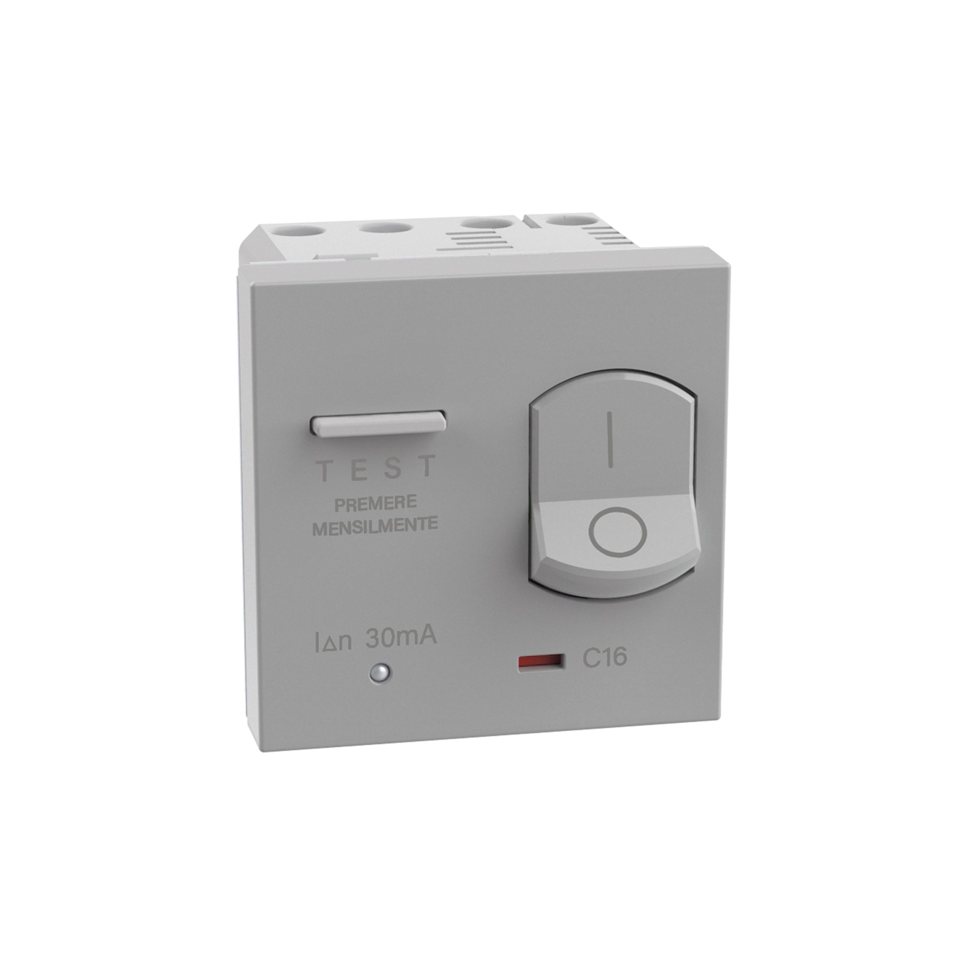 Interruptor Diferencial 1P+N 16A 10mA RCBO Gris JG4305A16 — BTicino — Bticino