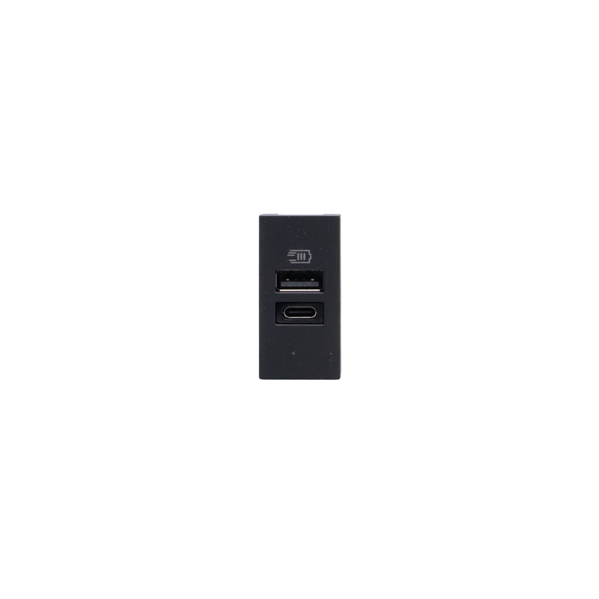 Cargador USB AC 1 Módulo Negro JB4191AC — BTicino — Bticino