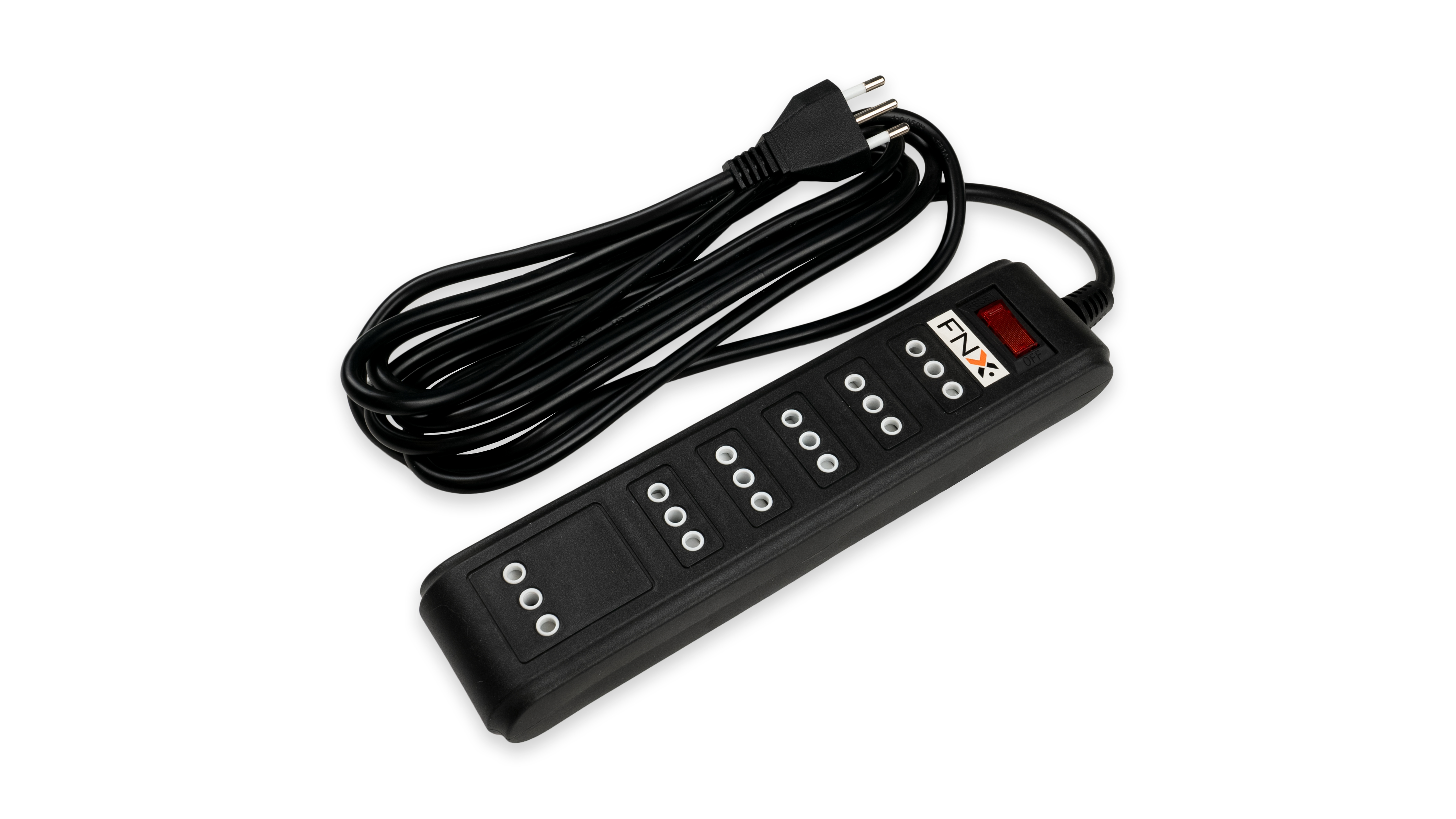 Alargador Multiple 6P 3MT Negro ALM7003-3M-N — FNX — FNX