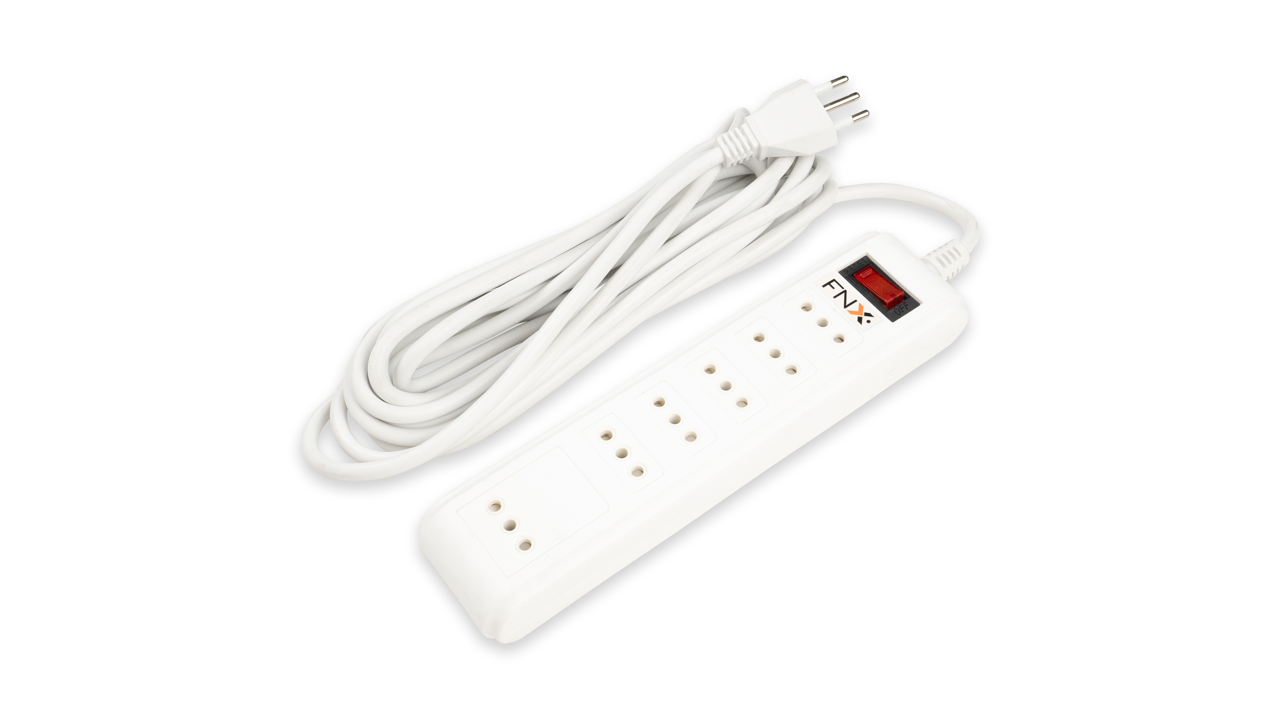 Alargador Multiple 6P 5MT Blanco ALM7003-5M-B — FNX — FNX