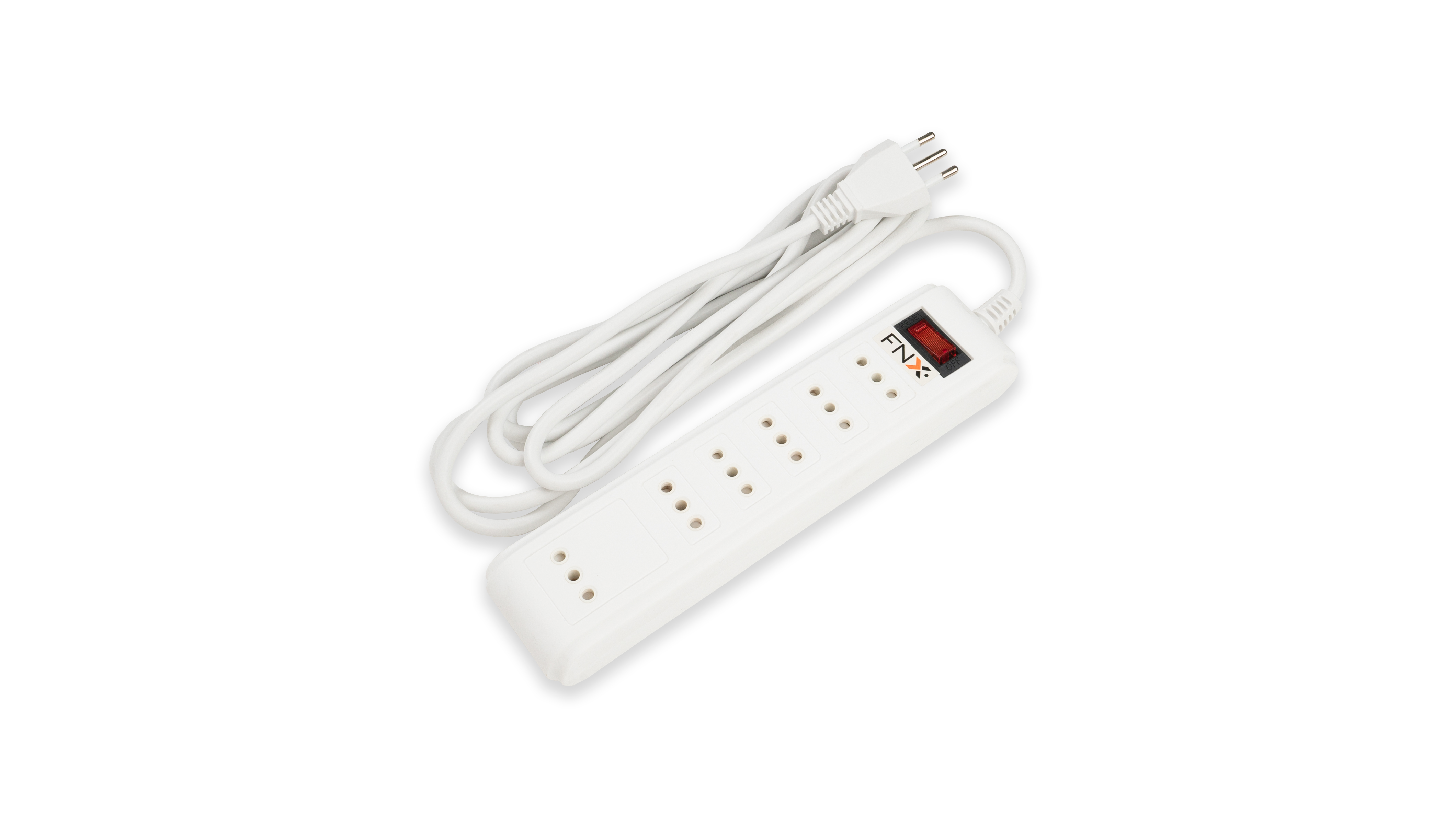 Alargador Multiple 6P 3MT Blanco ALM7003-3M-B — FNX — FNX