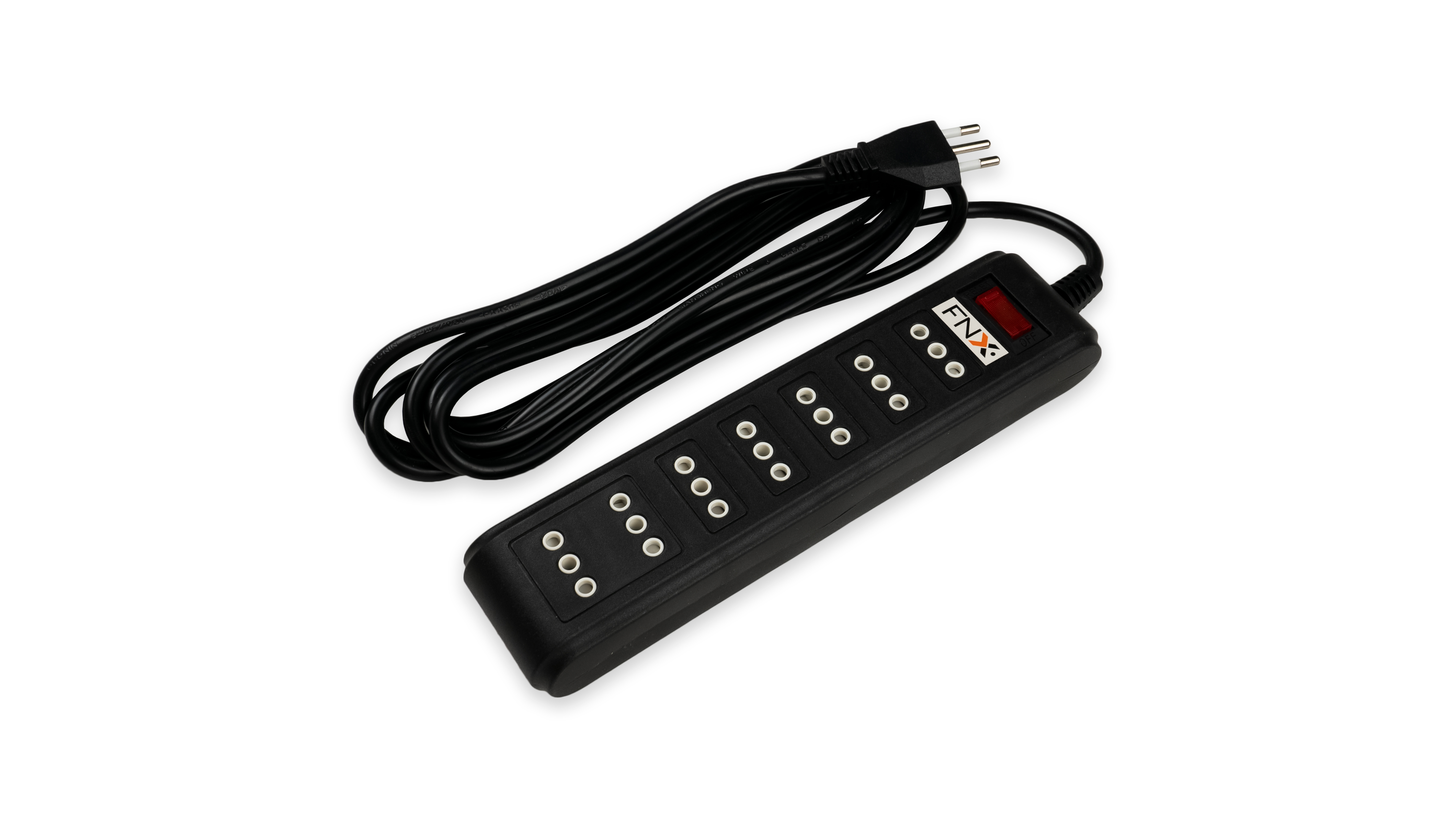 Alargador Multiple 7P 3MT Negro ALM7004-3M-N — FNX — FNX