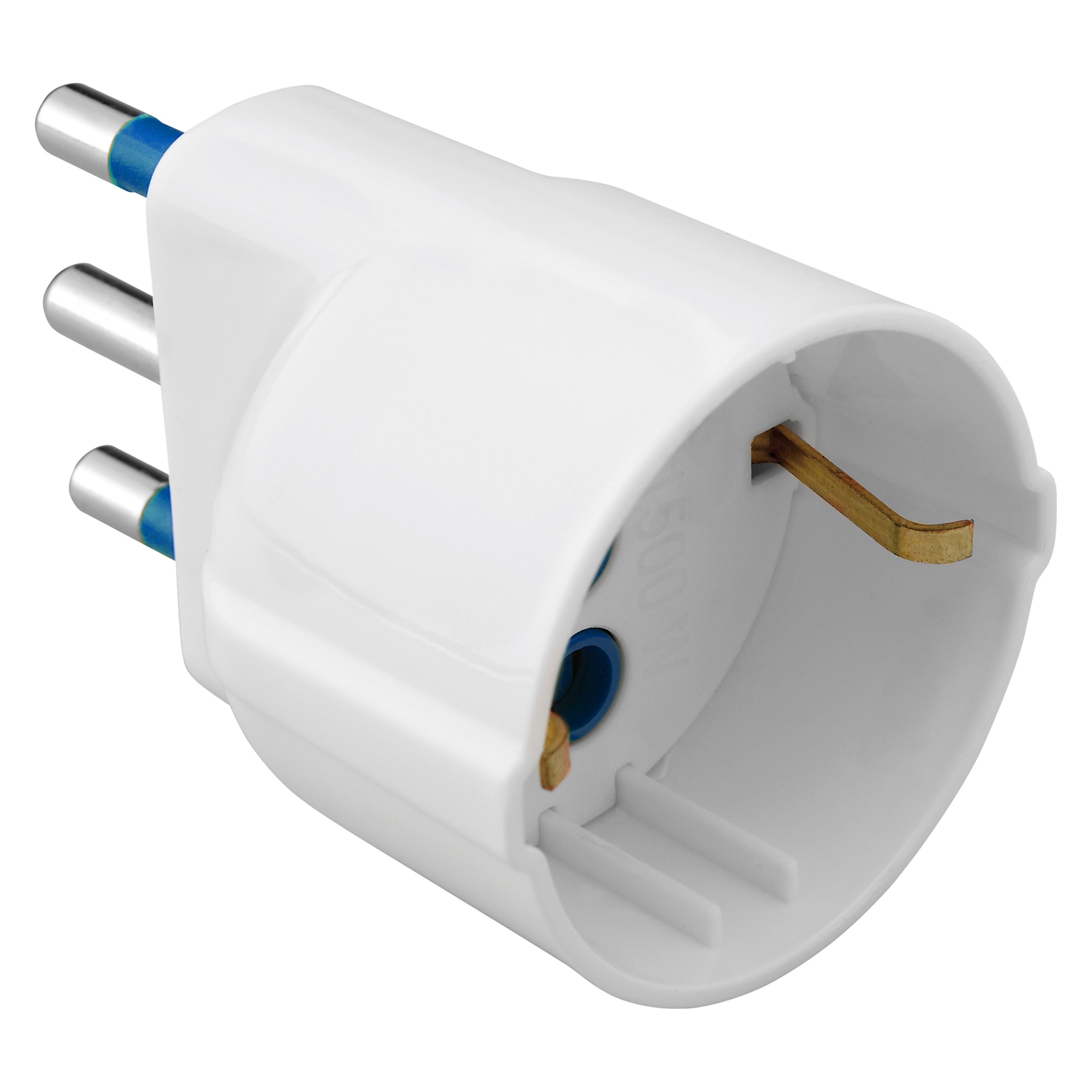 Adaptador Schuko 2P+T 16/16A Bco 250V GW28510 — Gewiss — Gewiss