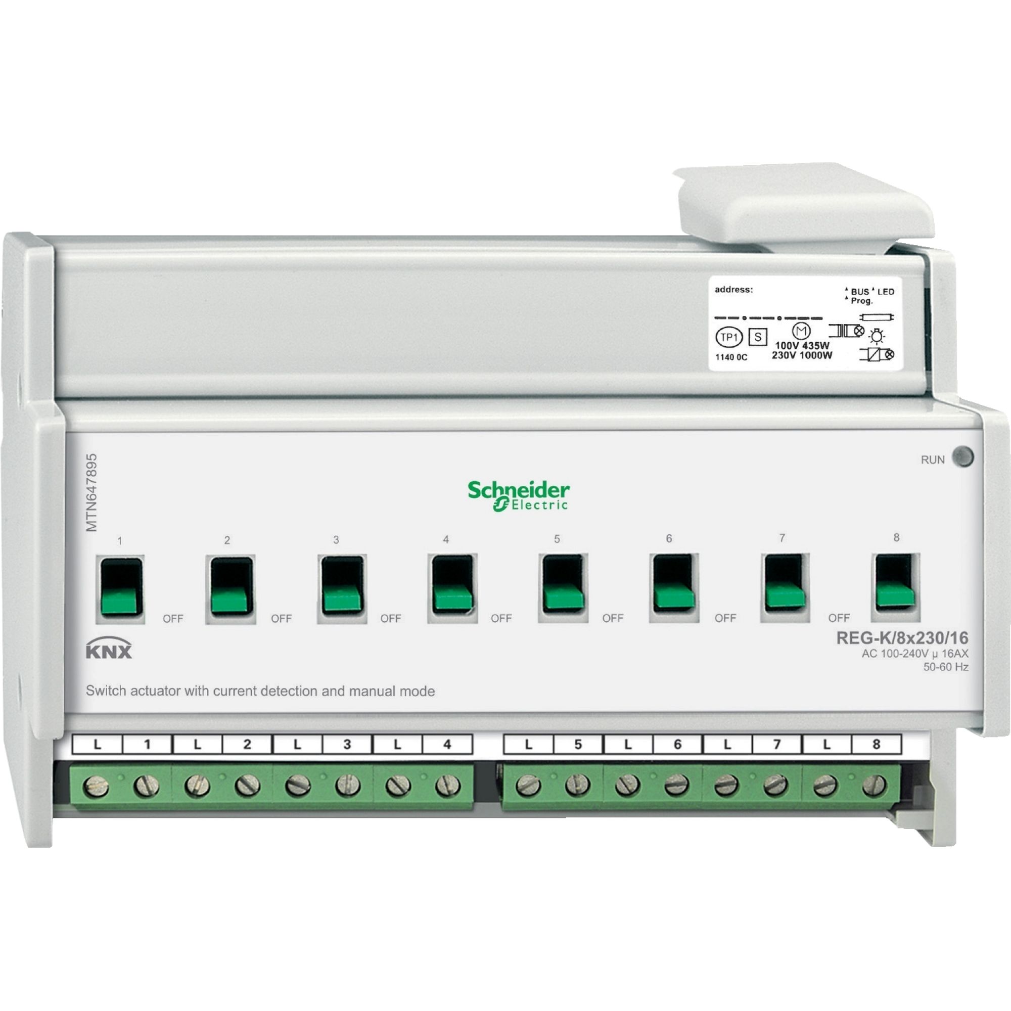 Knx Actuador Rele 8CH X 230V/16A /Detec MTN647895 — Schneider Electric — Schneider Electric