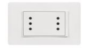 Enchufe Hembra Doble 2P+T Placa Armada Blanca Luzica PU1213 — BTicino — Bticino