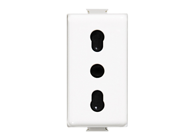Enchufe Hembra 10/16A Matix Color Blanco AM5180 — BTicino — Bticino