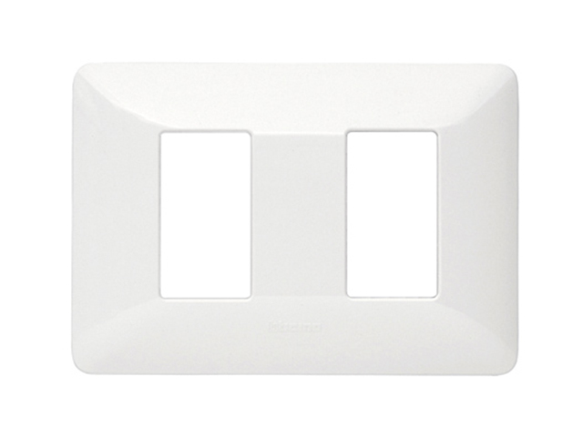 Placa 2 Modulos Tecnopolimero Matix Color Blanco AM503/2BN — BTicino — Bticino