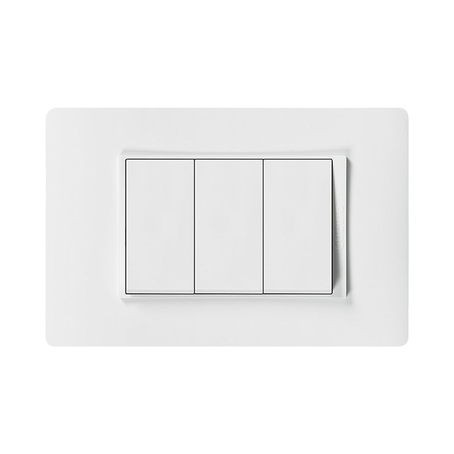 Interruptor Triple 9/32 Placa Armada Blanca Luzica PU1300 — BTicino — Bticino