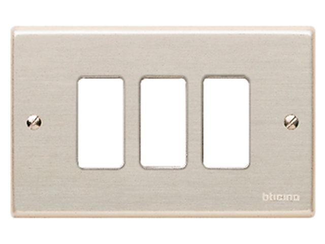 Placa 3 Puesto Magic Matix Color Oxidal 503/3 — BTicino — Bticino