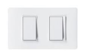 Interruptor Doble 9/24 Placa Armada Blanca Luzica PU1201 — BTicino — Bticino
