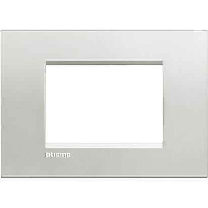 Tapa L&L Rectangular 3P Plata LNA4803AG — BTicino — Bticino