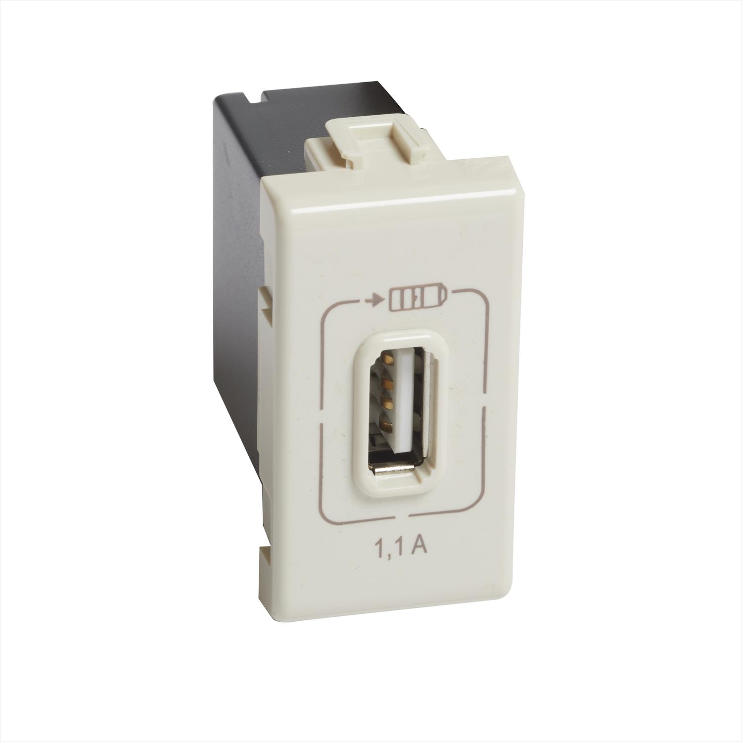Módulo MATIX USB 1,1A MARFIL A5285C1 Bticino — Bticino