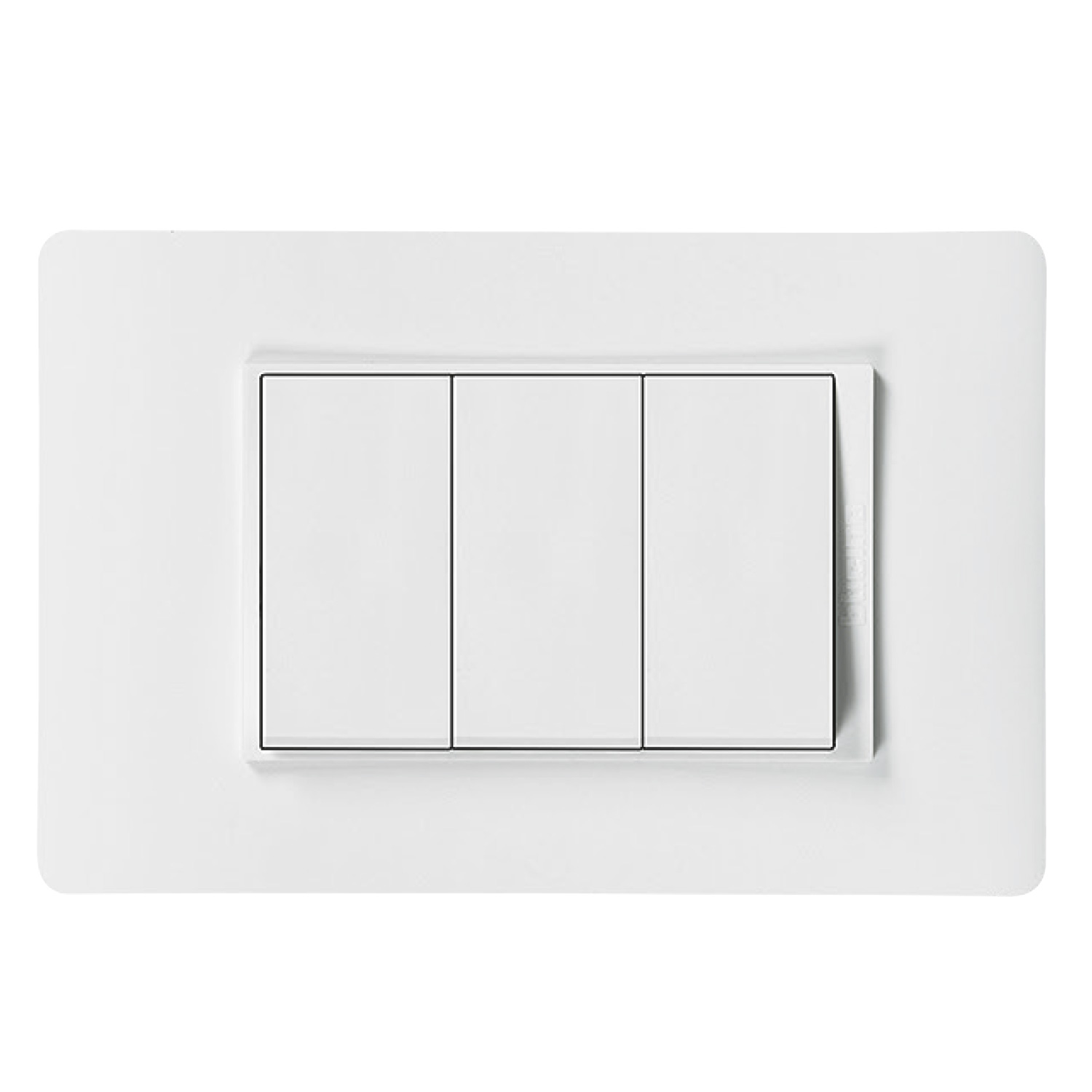 Interruptor Triple 9/24 Placa Armada Blanca Luzica PU1301 — BTicino — Bticino