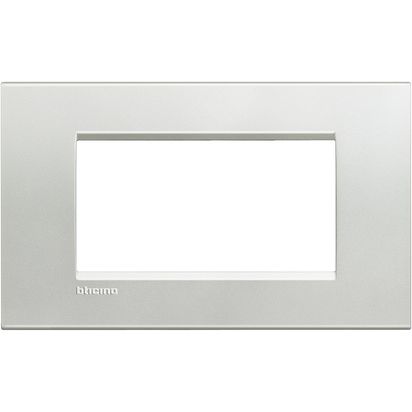 Tapa L&L Rectangular 4P Plata LNA4804AG — BTicino — Bticino