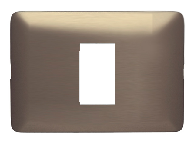 Placa 1 Modulo Aluminio Mate Matix Color Titanio Claro AM503M1TI — BTicino — Bticino
