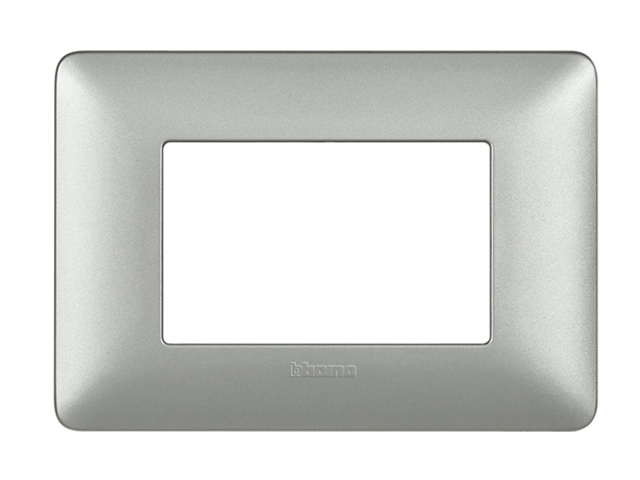 Placa 2 Modulos Aluminio Mate Matix Color Plata AM503M2SL — BTicino — Bticino