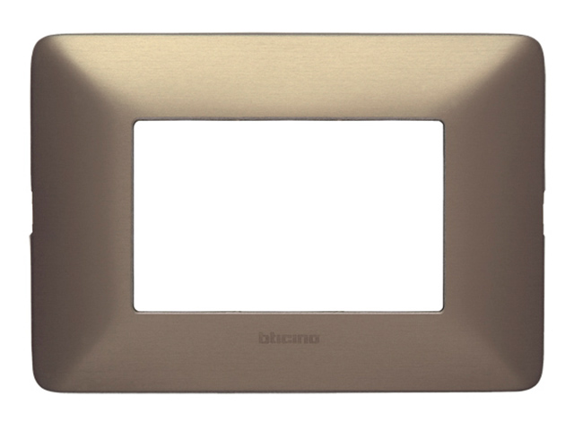 Placa 2 Modulos Aluminio Mate Matix Color Titanio AM503M2TI — BTicino — Bticino