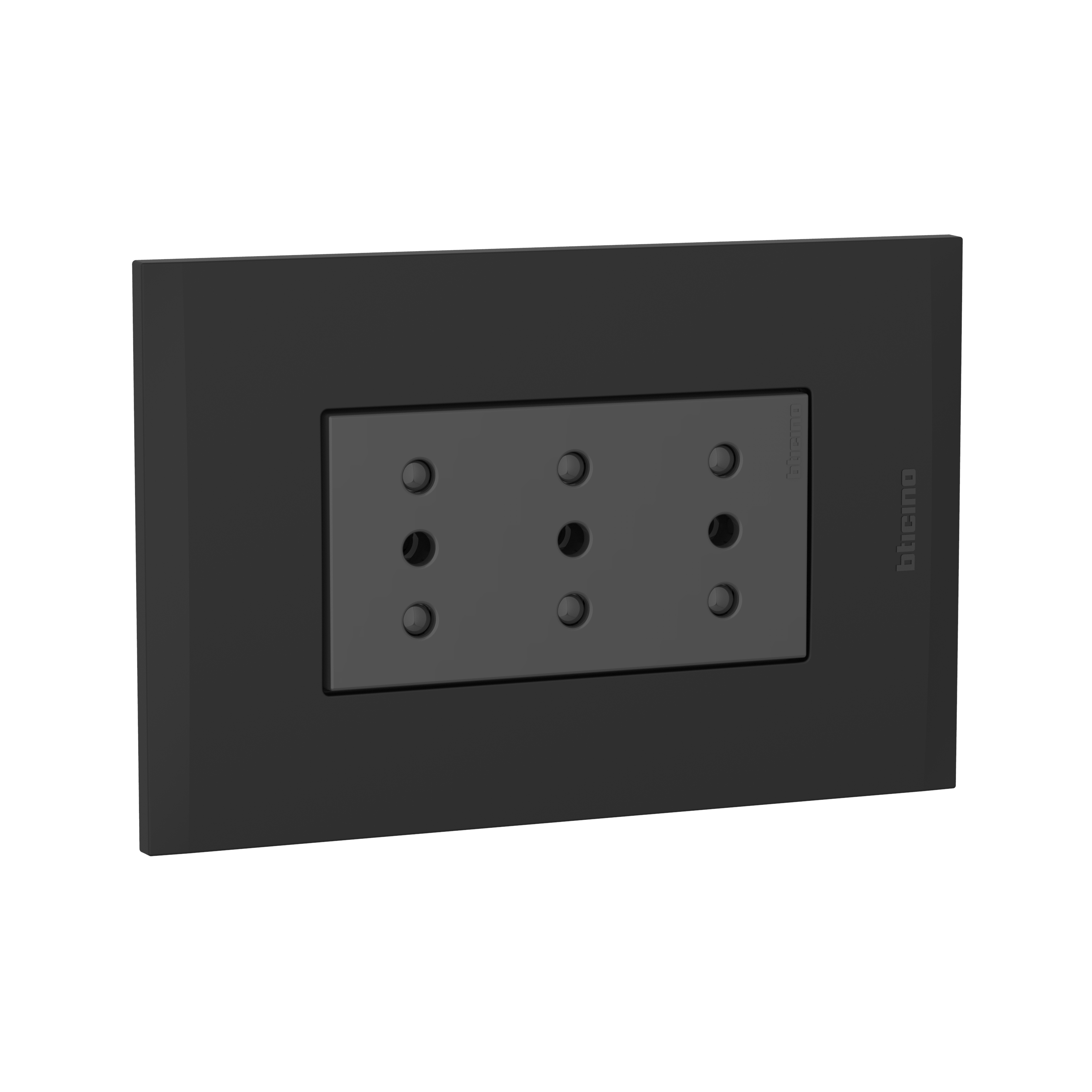 Toma Triplex Antracita PL3P Black AF2113E3ANG — BTicino — Bticino