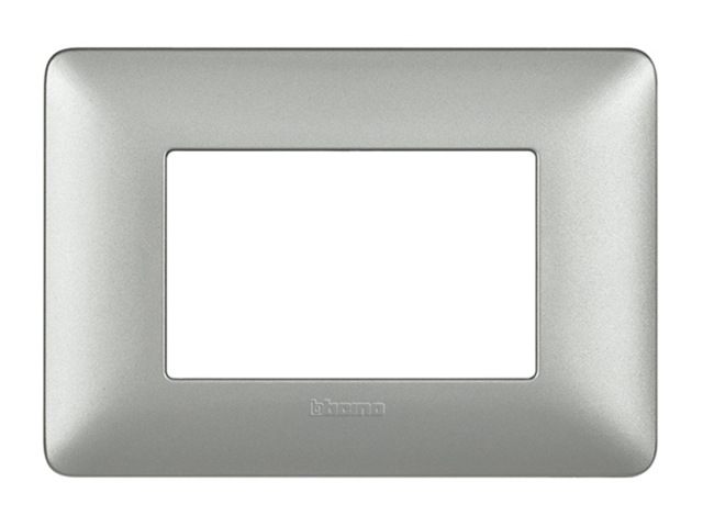 Placa 3 Modulos Aluminio Mate Matix Color Plata AM503M3SL — BTicino — Bticino