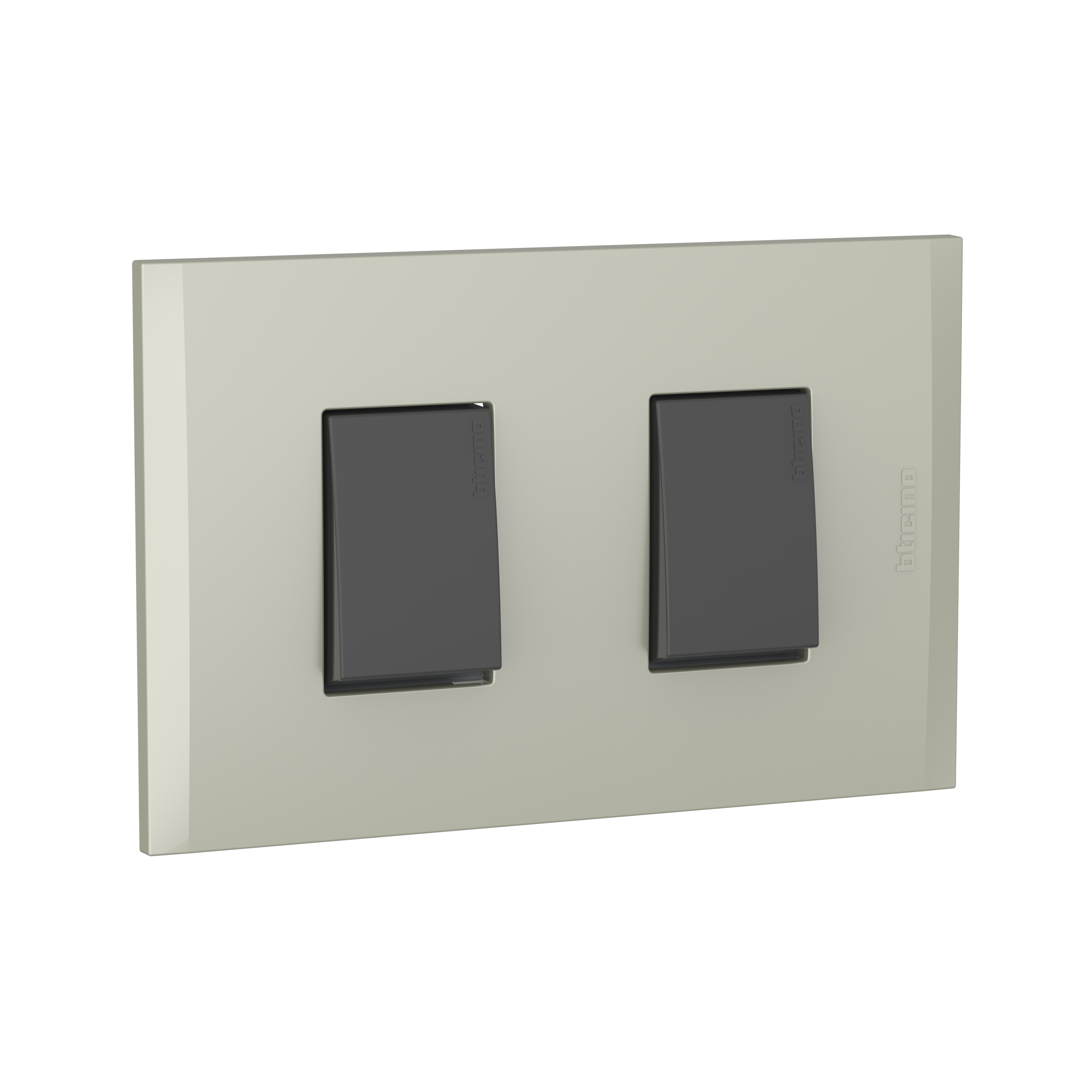 Interruptor Doble 10AX Antracita PL1+1P AF2200EATI — BTicino — Bticino