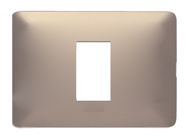 Placa 1 Modulo Aluminio Mate Matix Color Champagne AM503M1CH — BTicino — Bticino