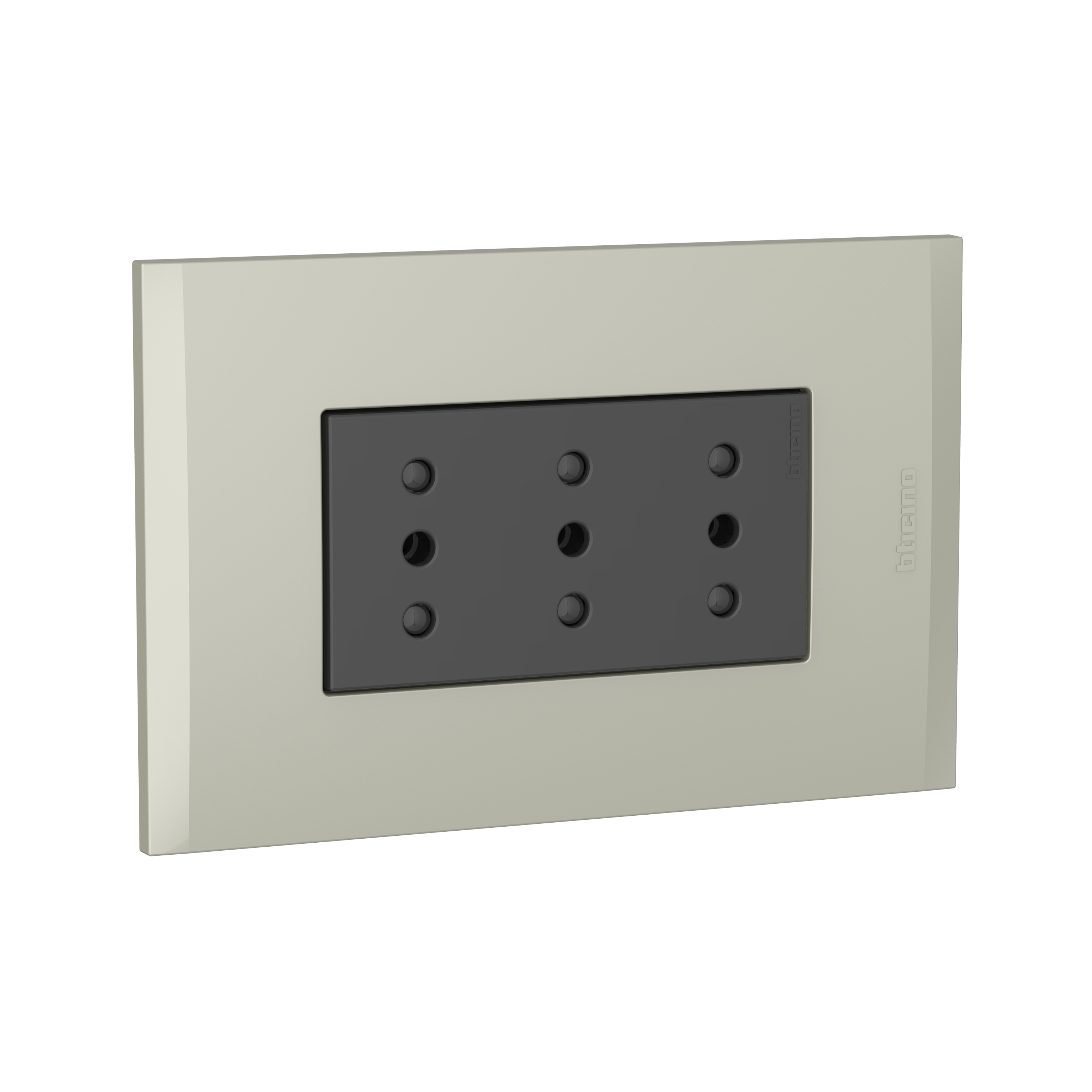 Toma Triplex Antracita PL3P Terra AF2113E3ATI — BTicino — Bticino