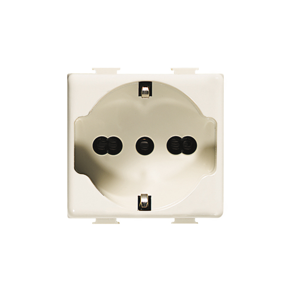 Enchufe Hembra Universal Estandar Schuko Matix 10/16A Color Marfil A5440_16 — BTicino — Bticino