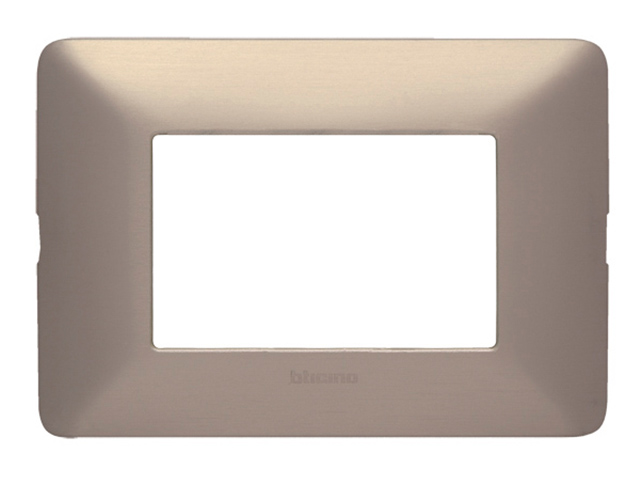 Placa 2 Modulos Aluminio Mate Matix Color Champagne AM503M2CH — BTicino — Bticino