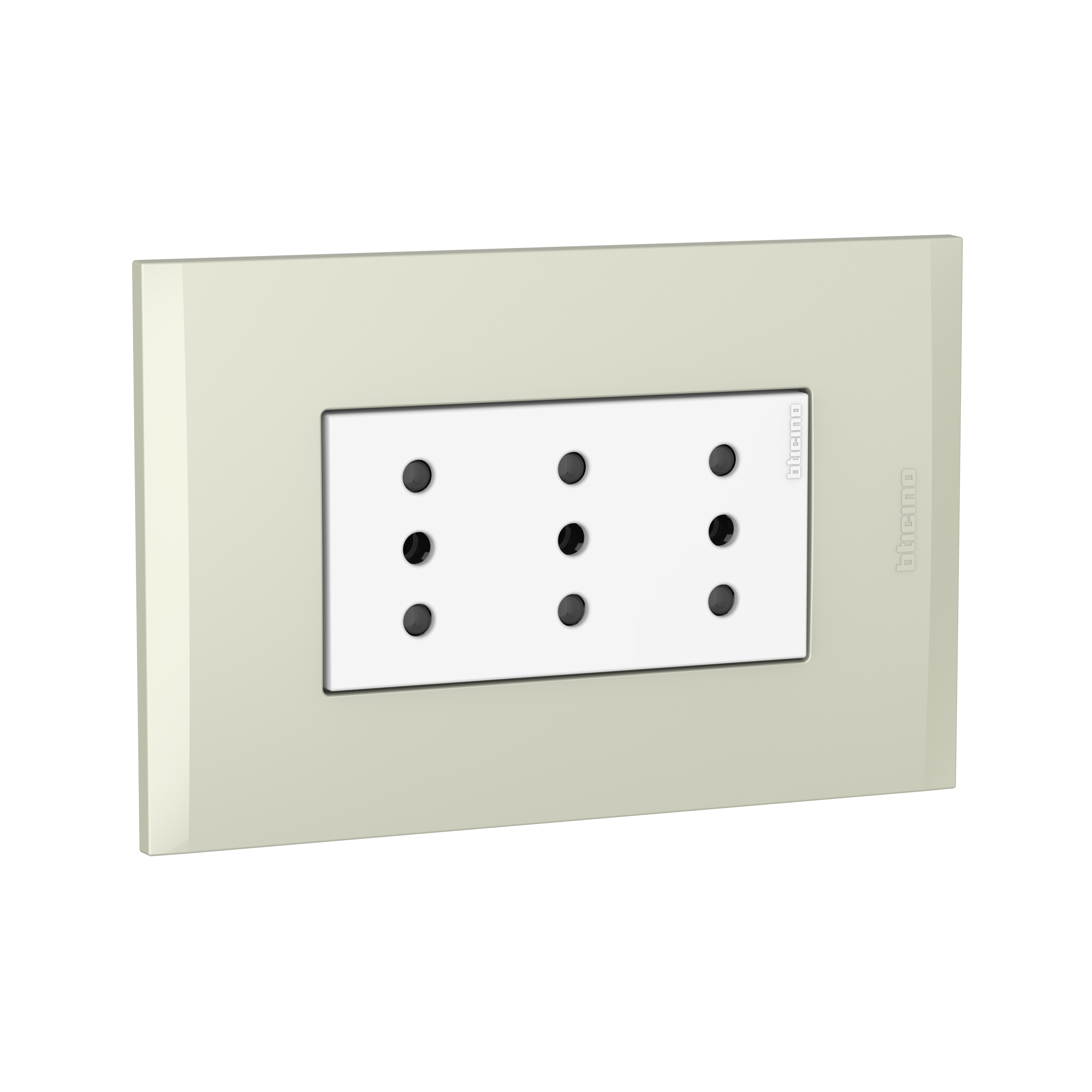 Toma Triplex Blancac PL3P Perla AF2113E3BNA — BTicino — Bticino