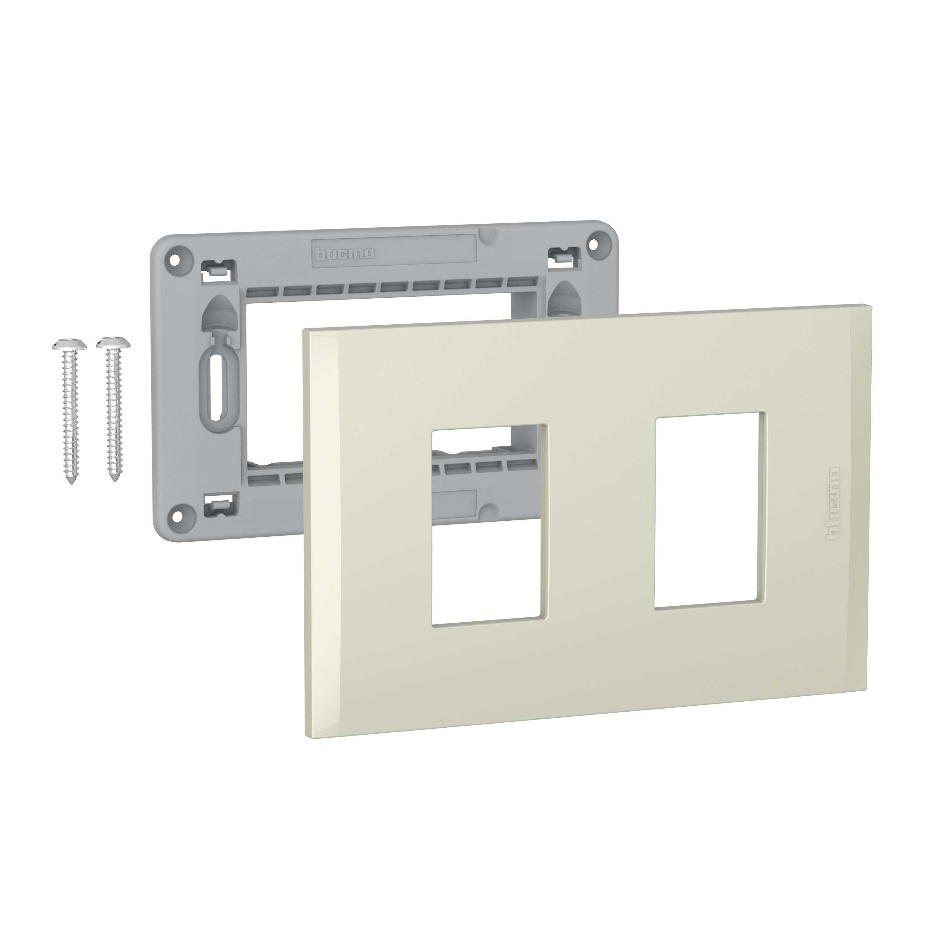 Placa 1+1P Perla con Soporte AF5S2NA — BTicino — Bticino