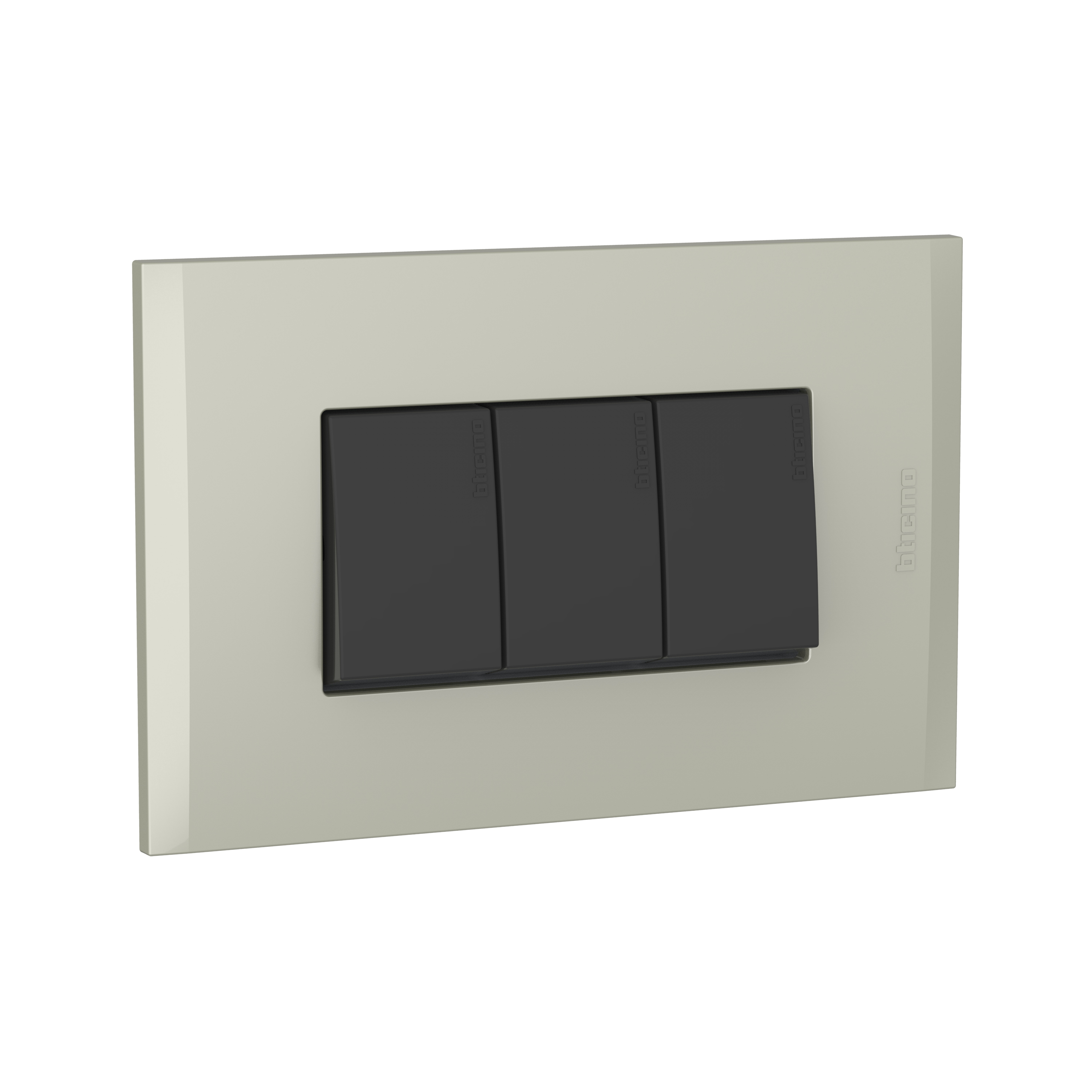 Interruptor Triple 10AX Antracita PL3P T AF2300EATI — BTicino — Bticino