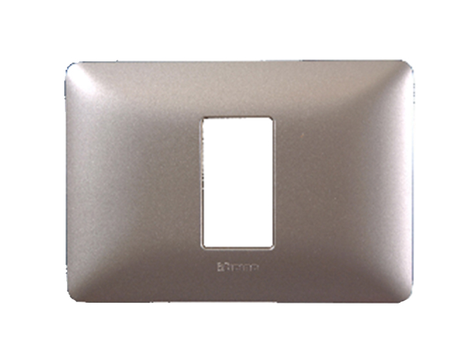 Placa 1 Modulo Aluminio Mate Matix Color Titanio Claro AM503M1TC — BTicino — Bticino