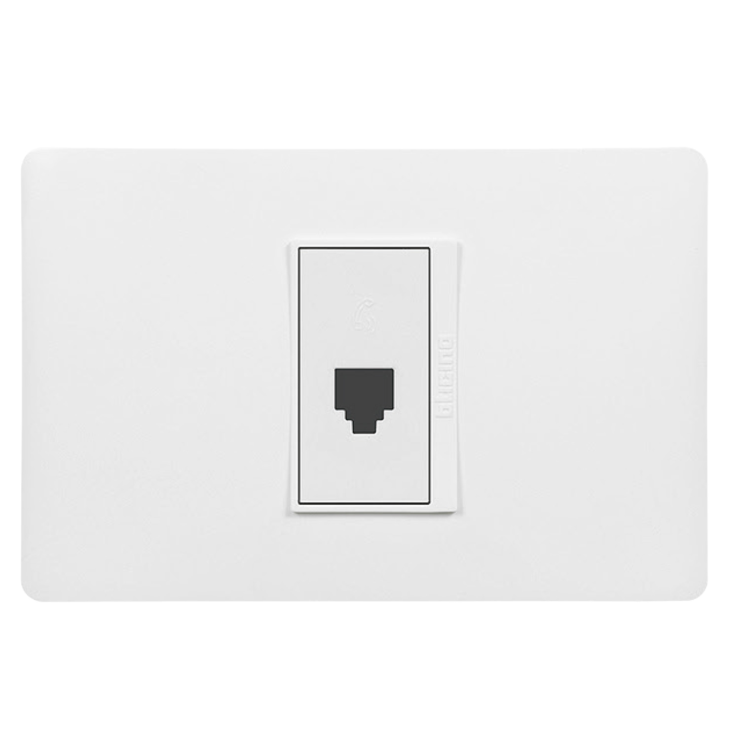 Toma Telefonica RJ11 4 Hilos Placa Armada Blanca Luzica PU1182 — BTicino — Bticino