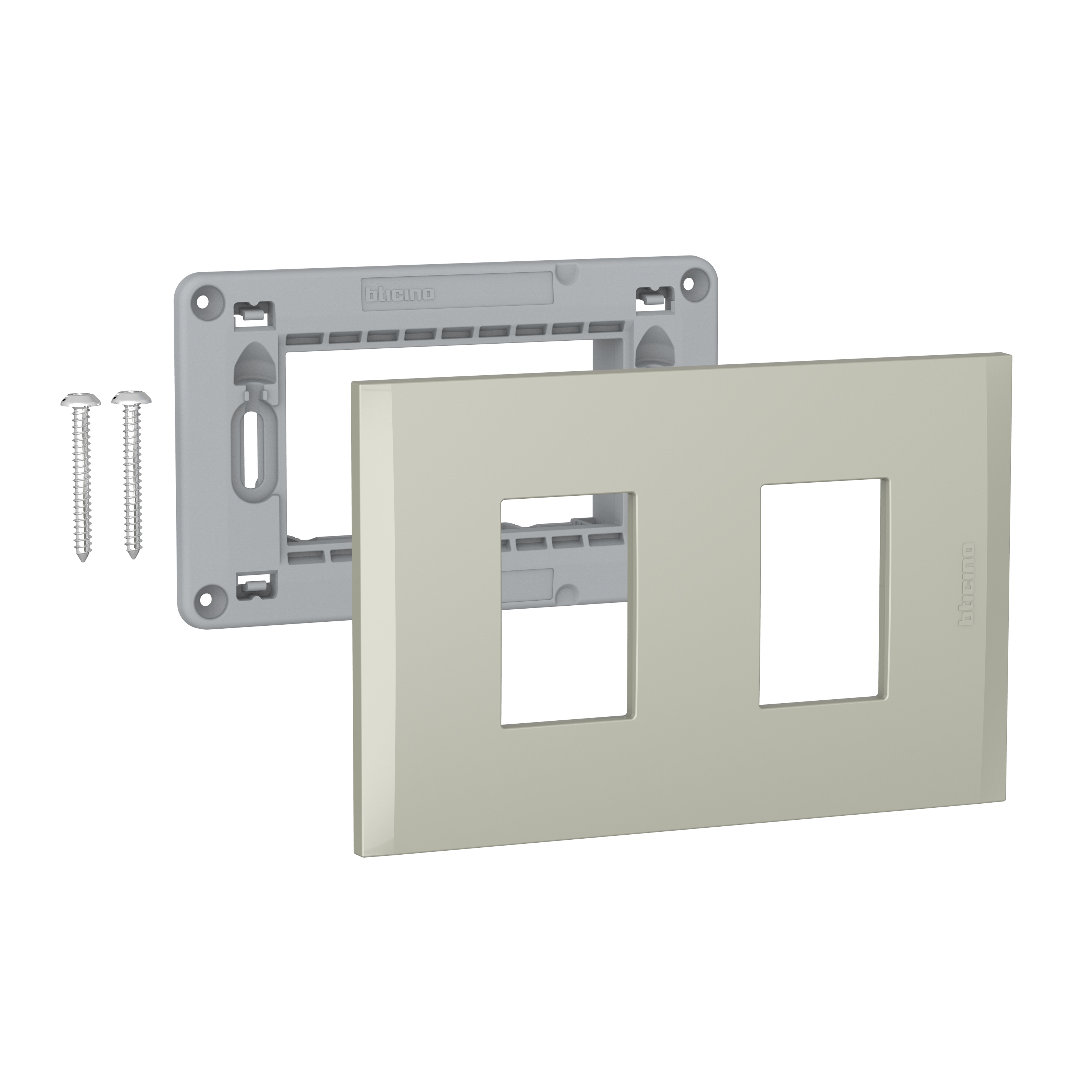 Placa 1+1P Terra con Soporte AF5S2TI — BTicino — Bticino