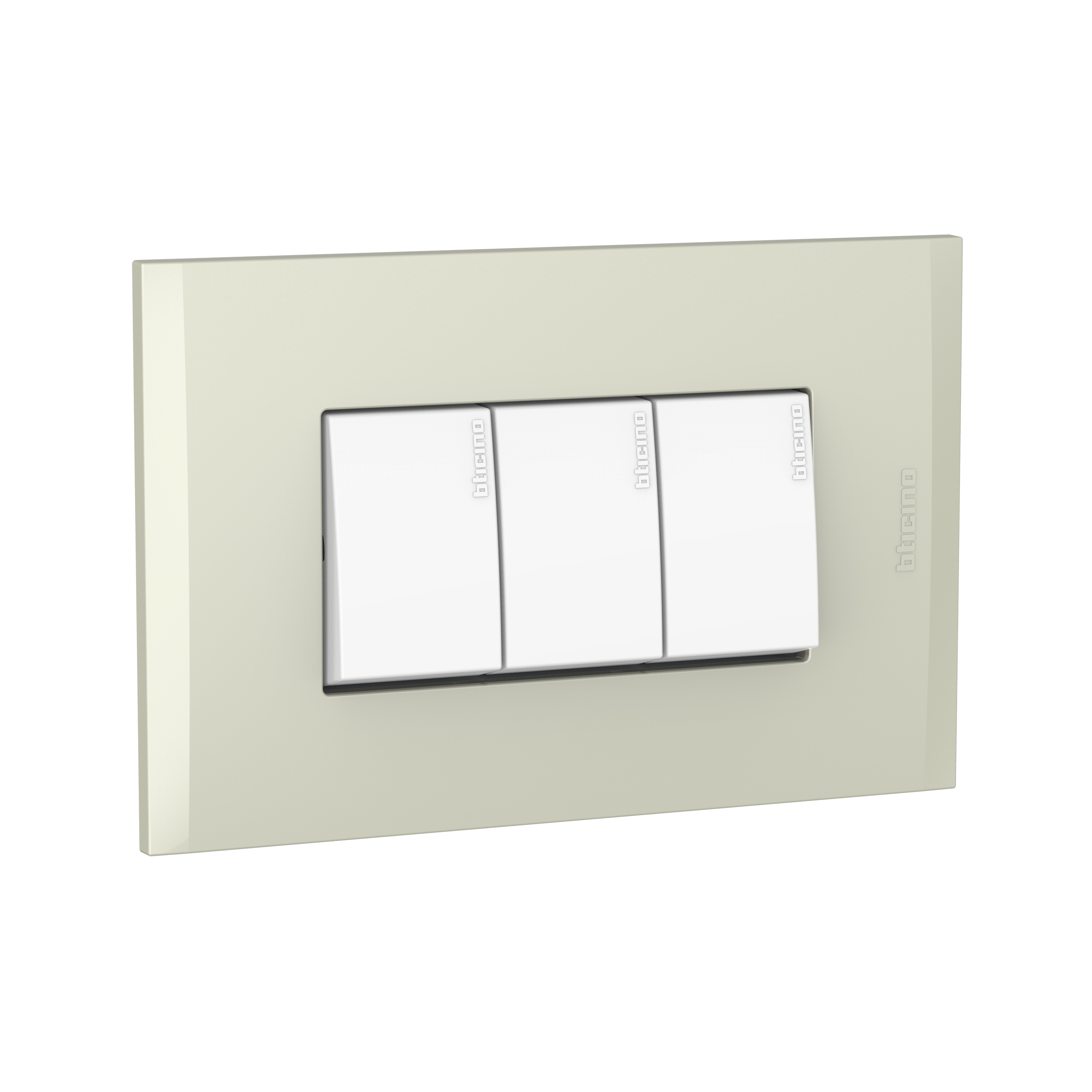 Interruptor Triple 10AX Blanco PL3P Perl AF2300EBNA — BTicino — Bticino