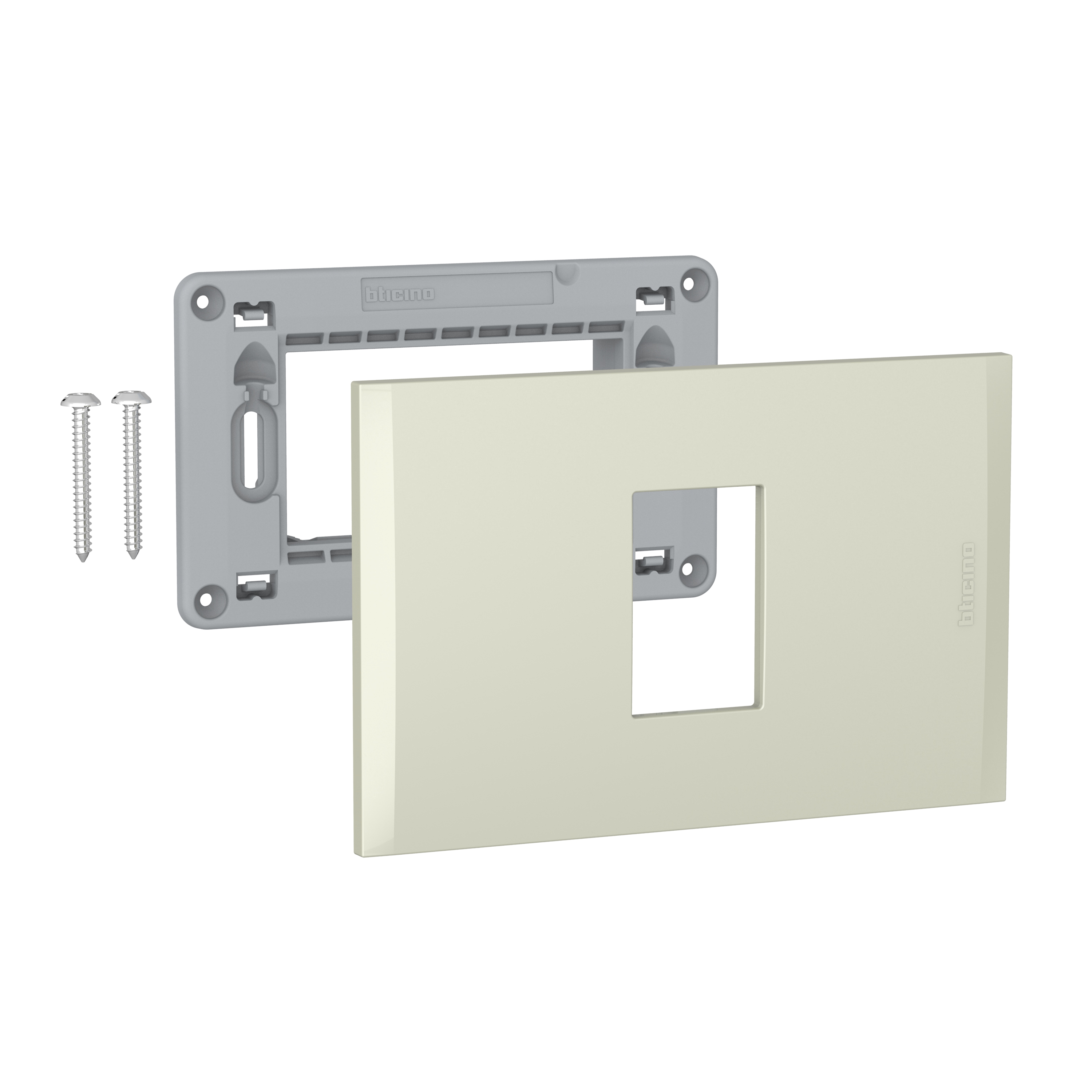 Placa 1P Perla con Soporte AF5S1NA — BTicino — Bticino