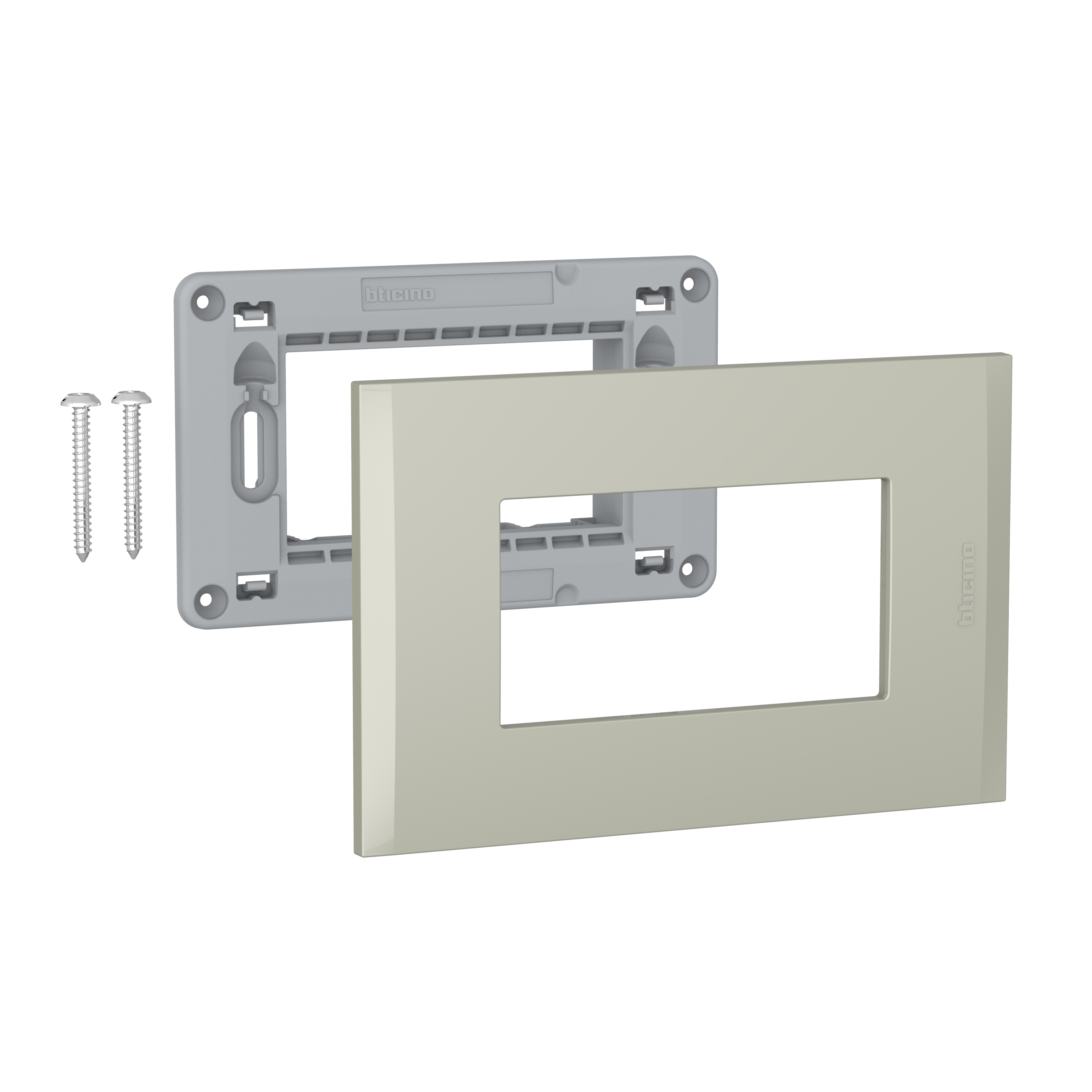 Placa 3P Terra con Soporte AF5S3TI — BTicino — Bticino