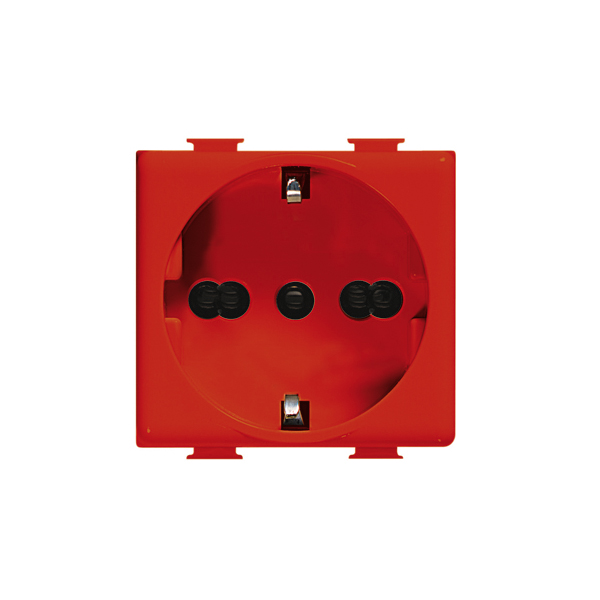 Enchufe Hembra Universal Estandar Schuko Matix 10/16A Color Rojo A5440_16R — BTicino — Bticino