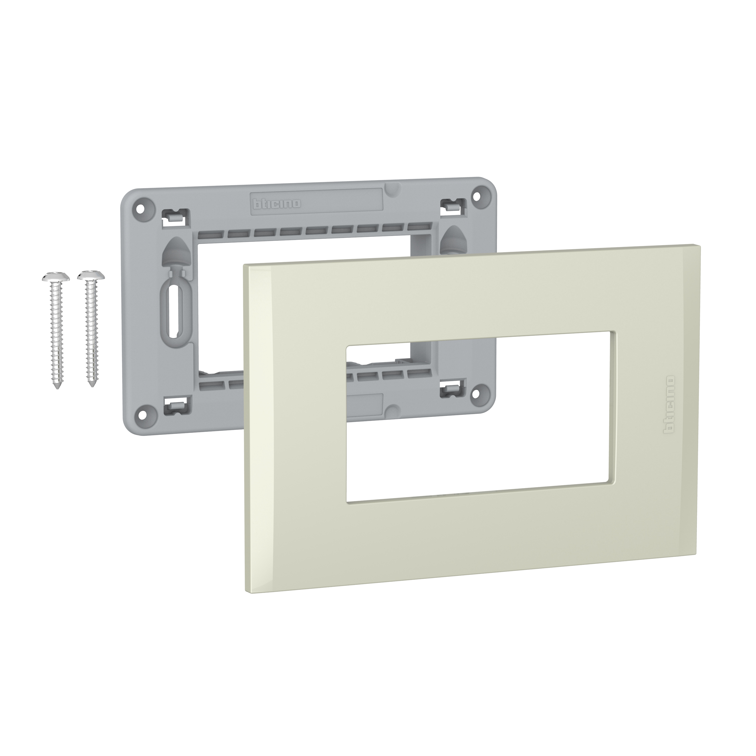 Placa 3P Perla con Soporte AF5S3NA — BTicino — Bticino