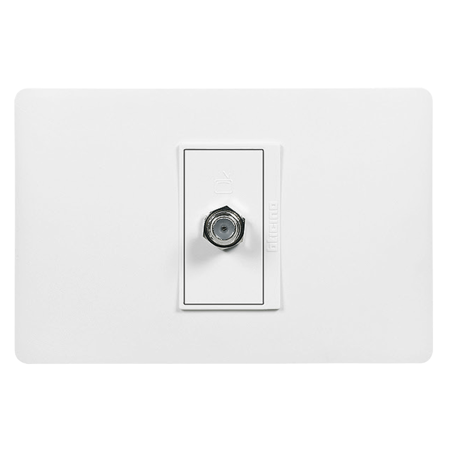 Toma Coaxial Enchufe Placa Armada Blanco Luzica PU1152 — BTicino — Bticino