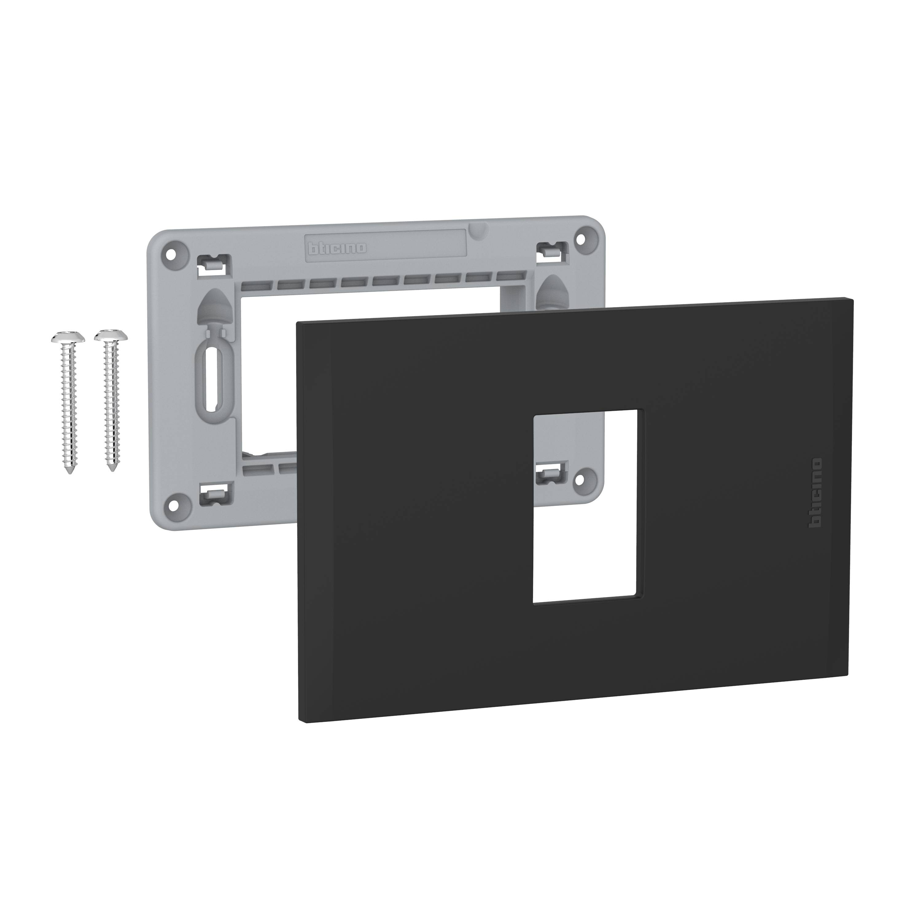 Placa 1P Black con Soporte AF5S1NG — BTicino — Bticino
