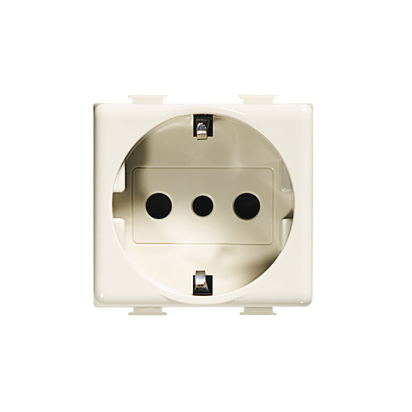 Enchufe Hembra Universal Estandar Schuko Matix 10A Color Marfil A5440_3 — BTicino — Bticino