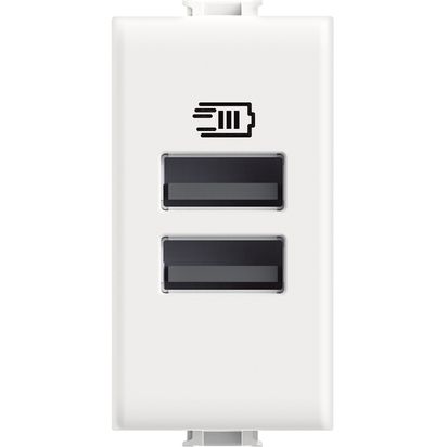 Cargador USB Matix Tipo A+a de 1 Mod Bla AM4191AA — BTicino — Bticino