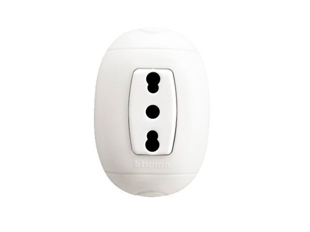 Enchufe Hembra Oval 10/16A Color Blanco P80B — BTicino — Bticino