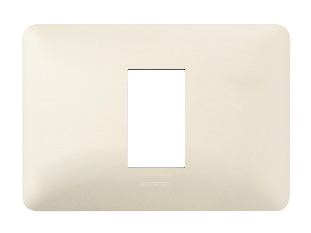 Placa 1 Modulo Aluminio Mate Matix Coor Gris Perla AM503M1GP — BTicino — Bticino